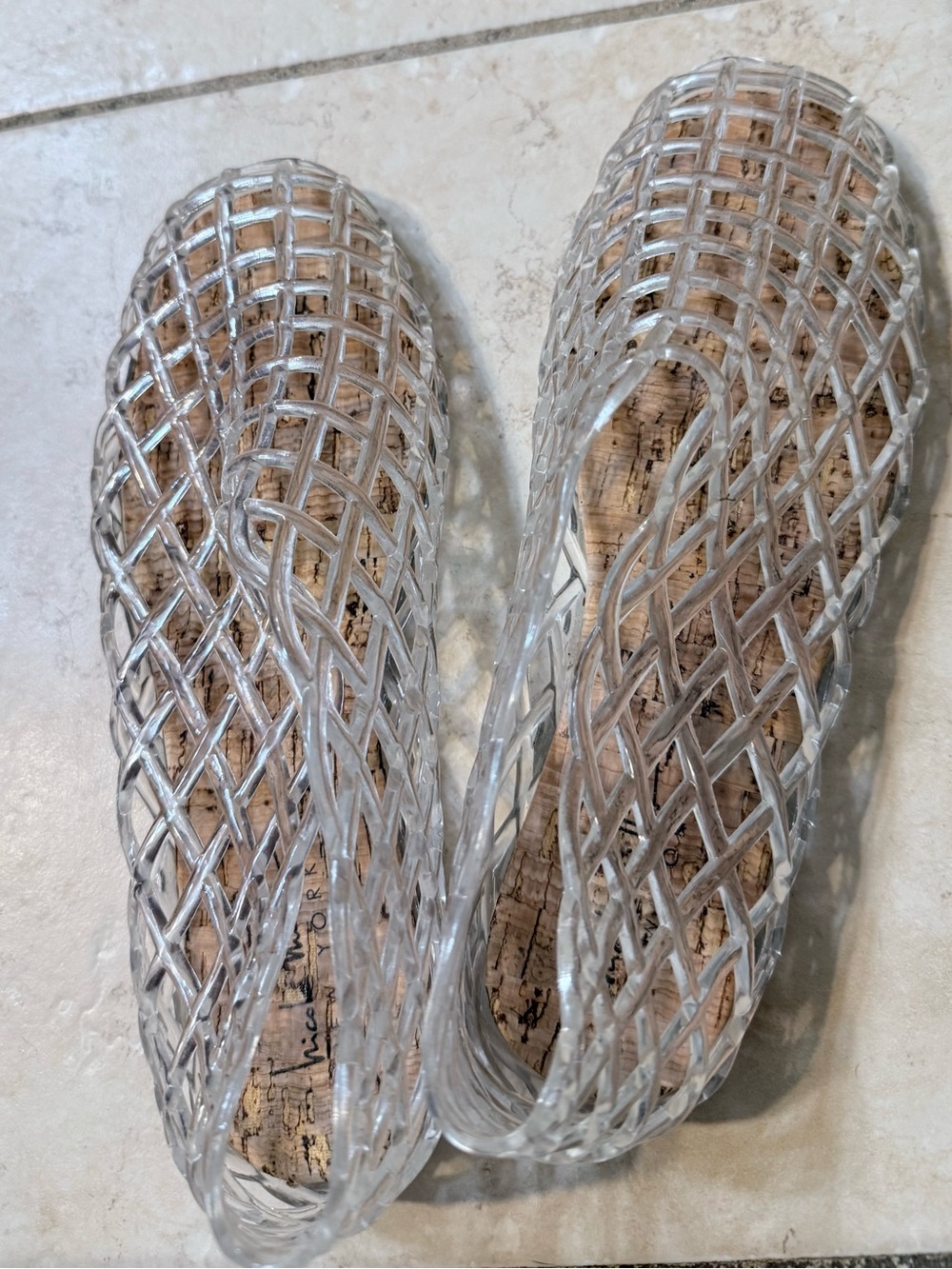 Women's Clear Lattice Ballet Flats — Slip-On Jelly Flats